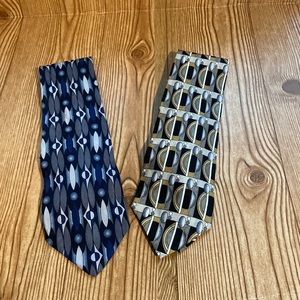 Enrico Guccini Lot Of 2 Silk Ties